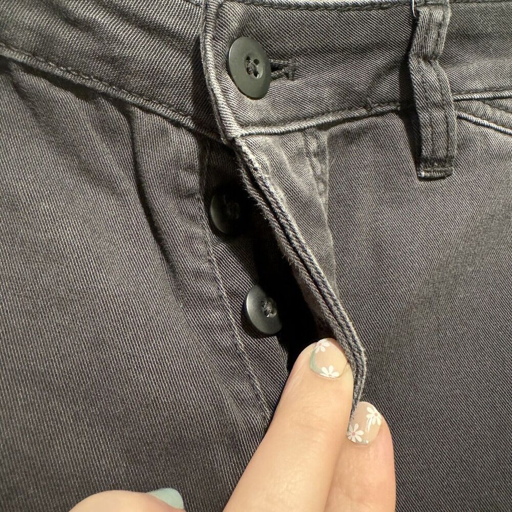 Prana Gray Janessa Pants Tapered Button Fly Size 6 - Picture 5 of 8